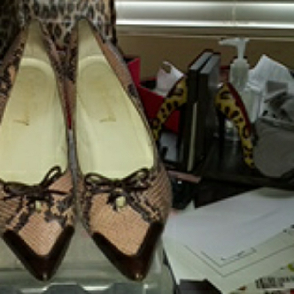 Pink and Black Snake shoes